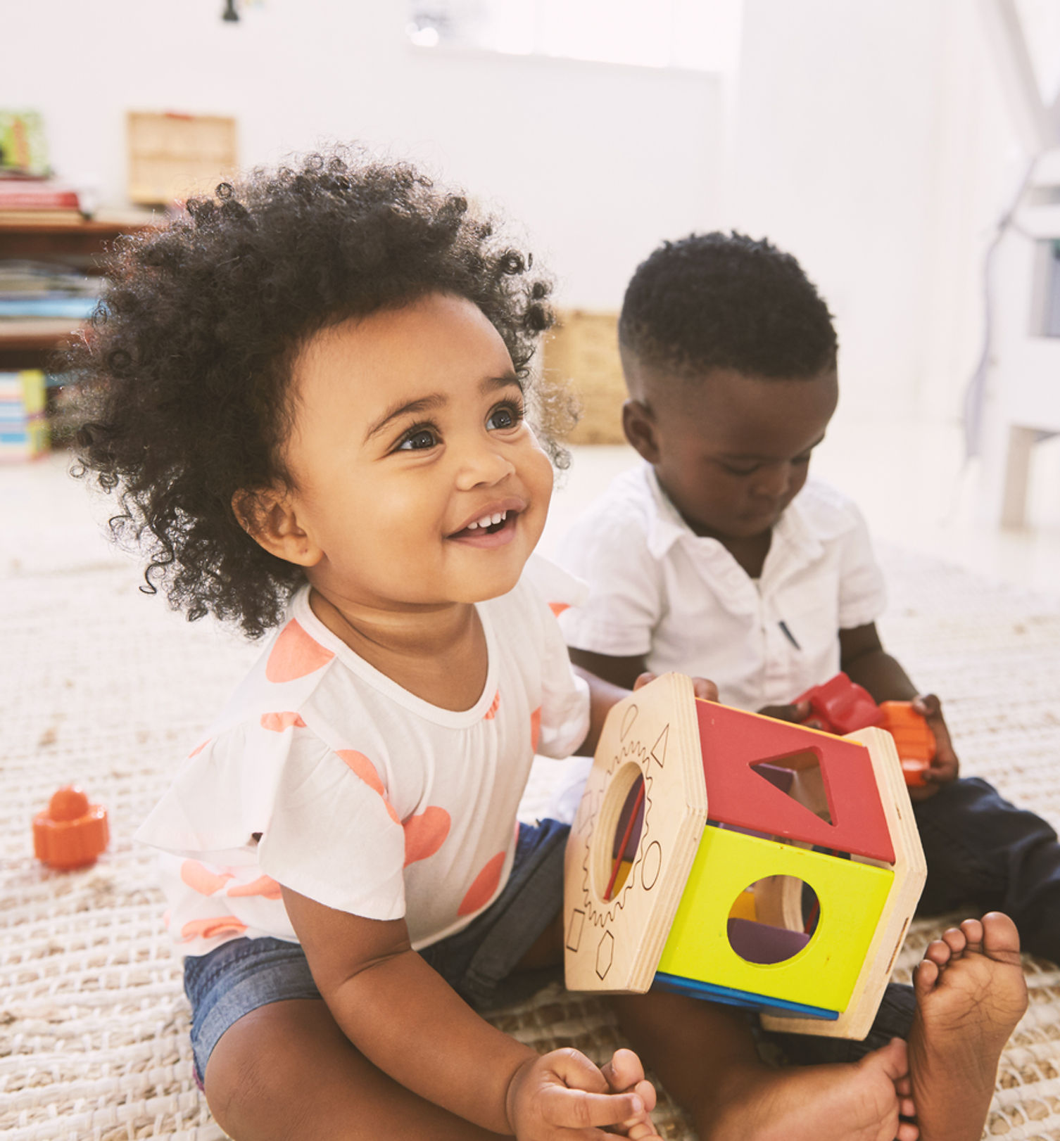 kids with blocks